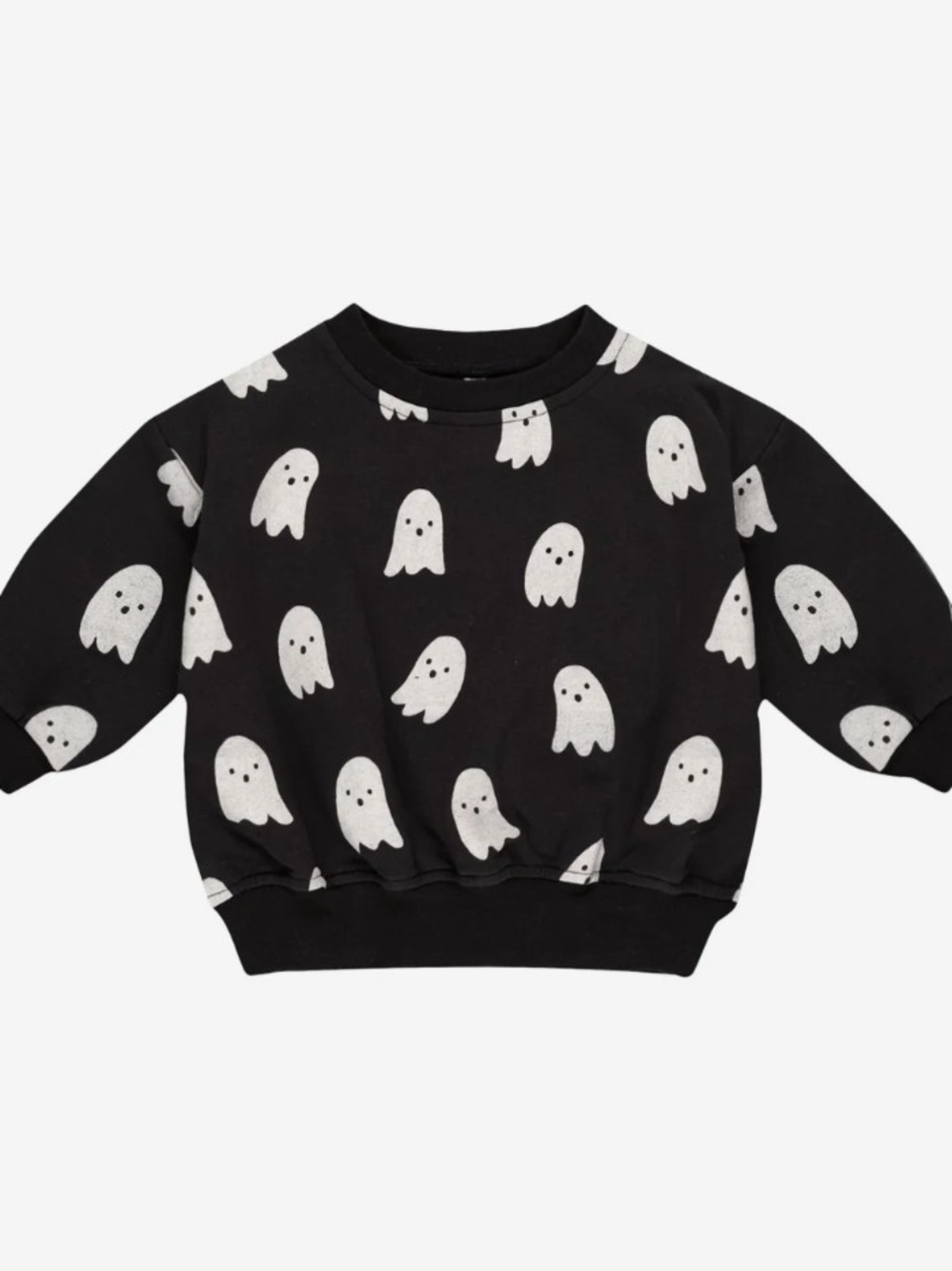Quincy Mae Relaxed Fleece Sweatshirt - Ghosts 2-3y